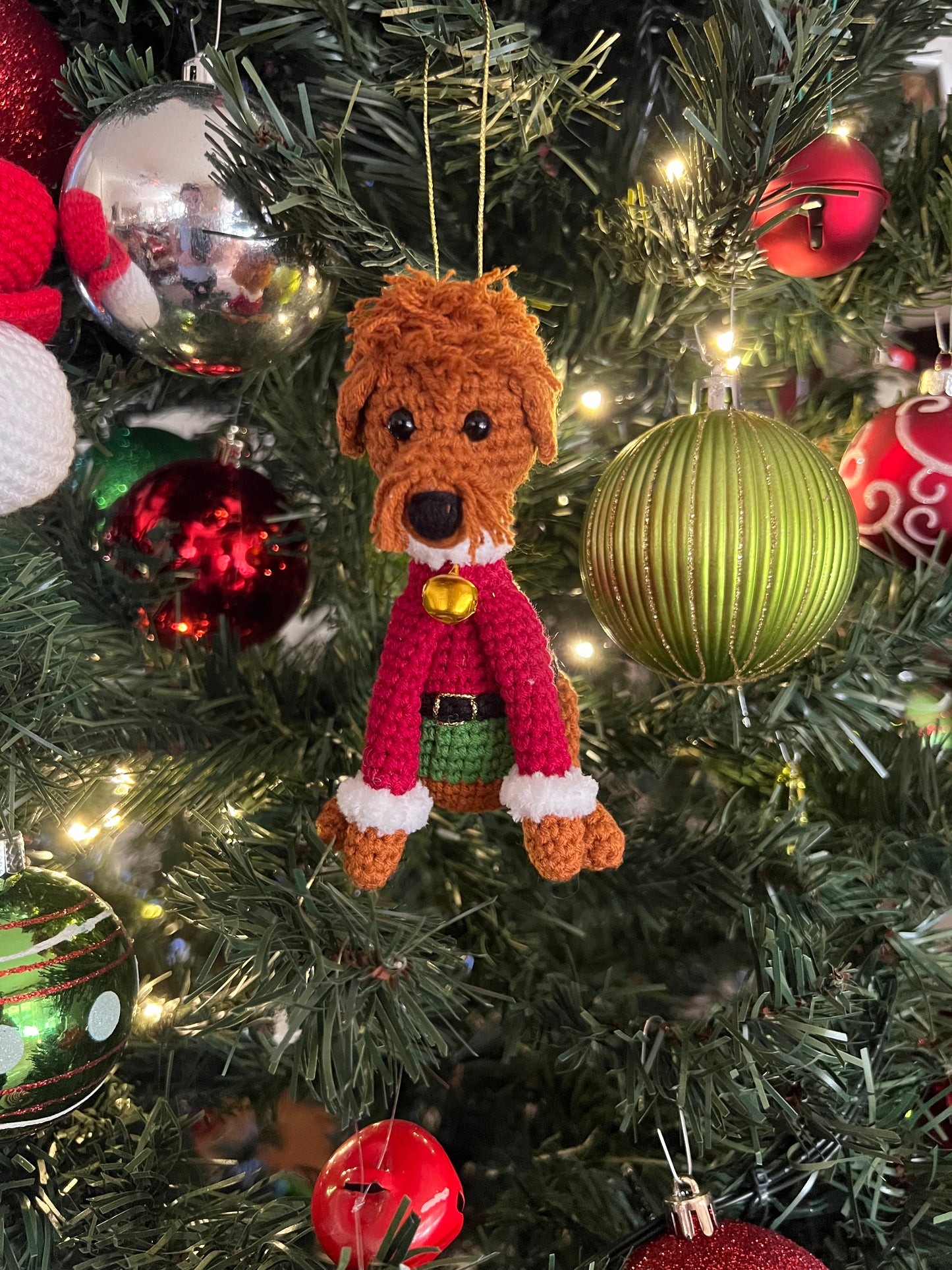 Custom Designed Poodle, Labradoodle, Schnauzer Christmas Ornaments