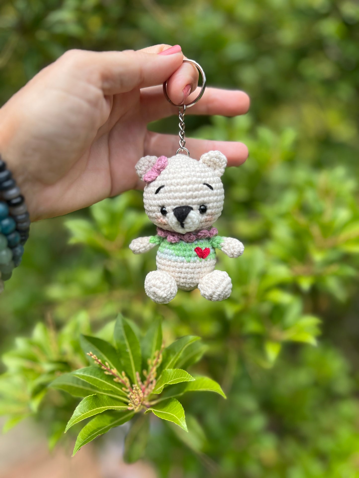 Amigurumi Little Bear Keychain, Handcrafted Keychain, Readymade, Unique Gift