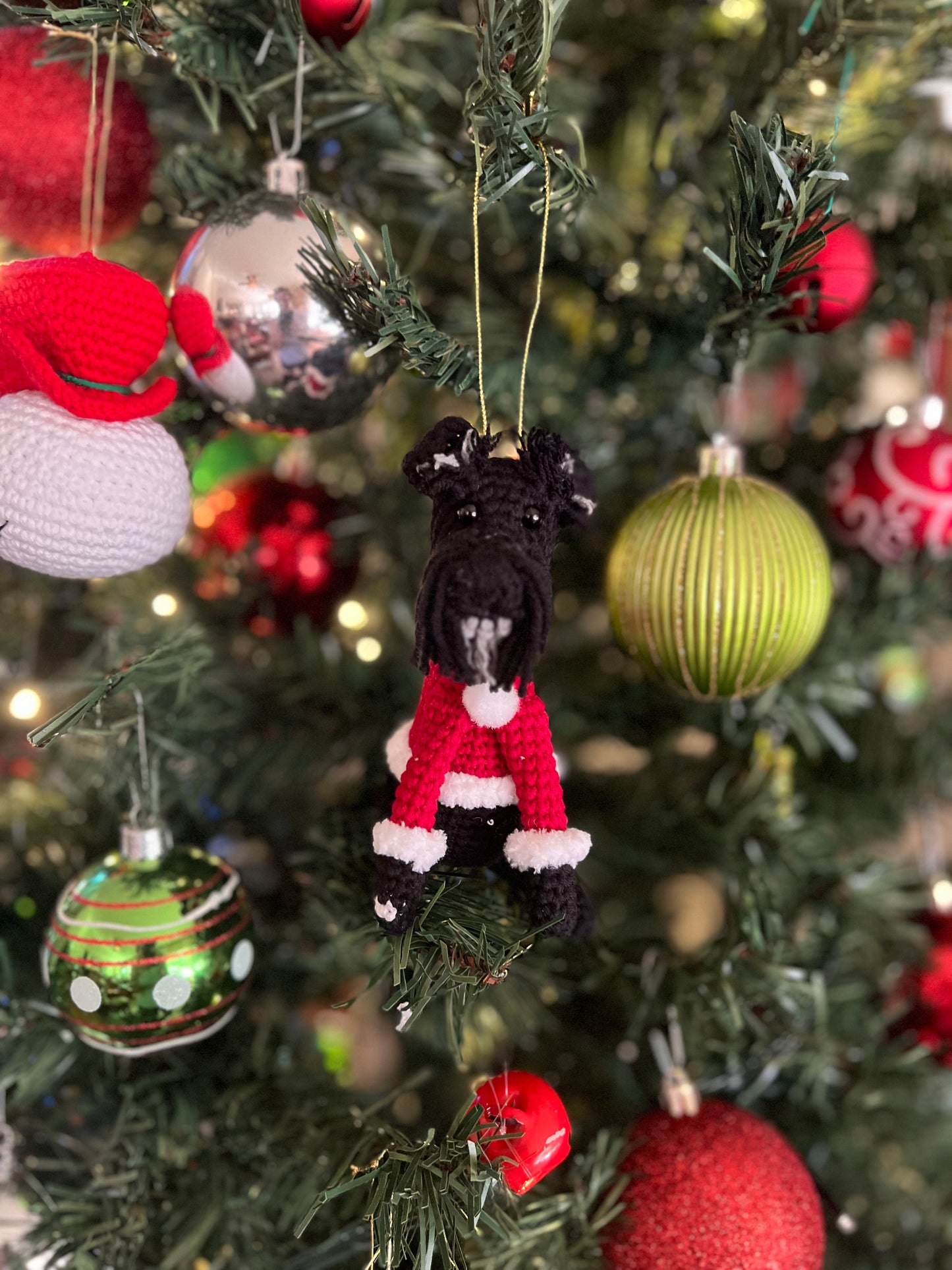 Custom Designed Poodle, Labradoodle, Schnauzer Christmas Ornaments