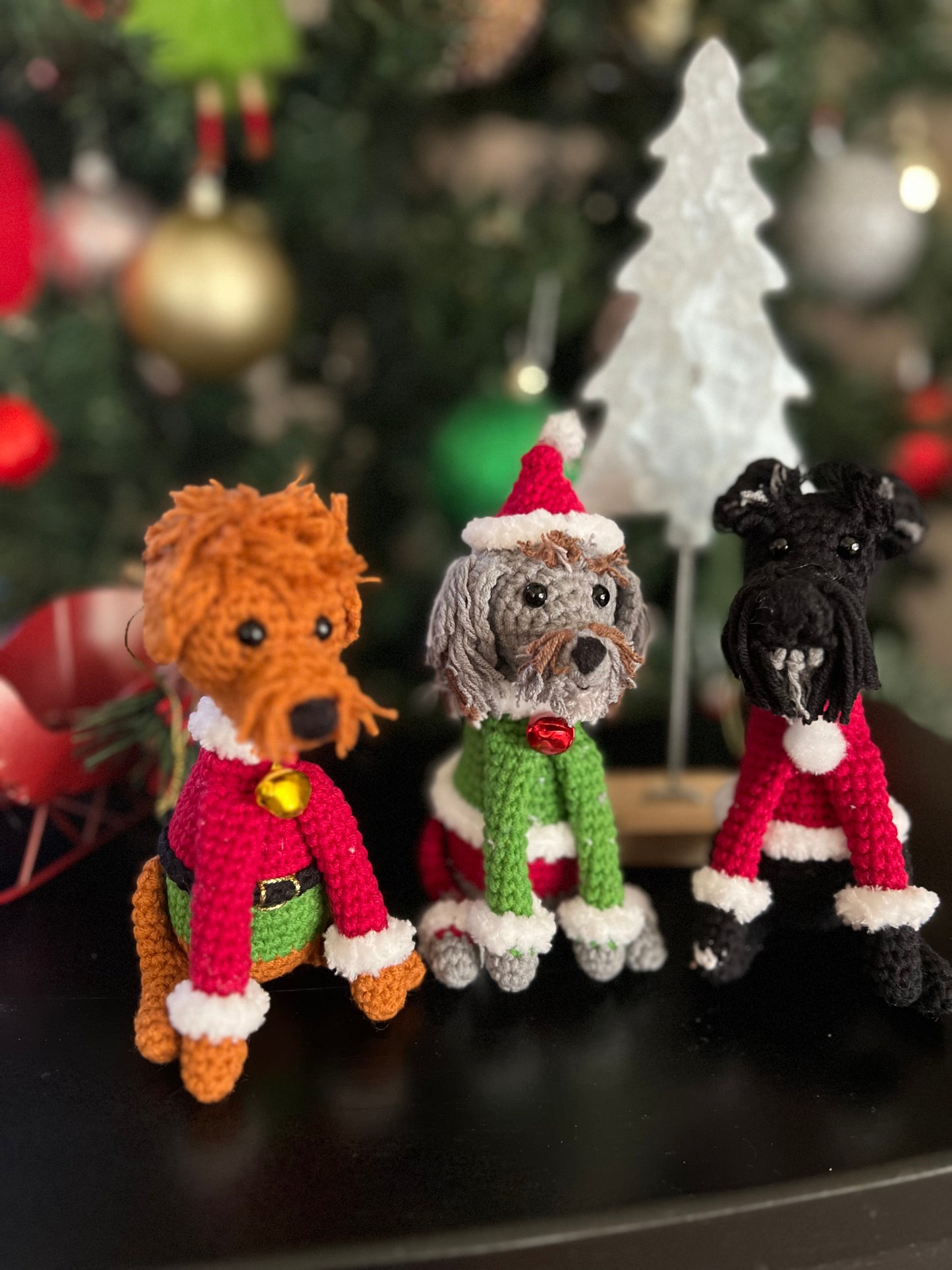 Custom Designed Poodle, Labradoodle, Schnauzer Christmas Ornaments