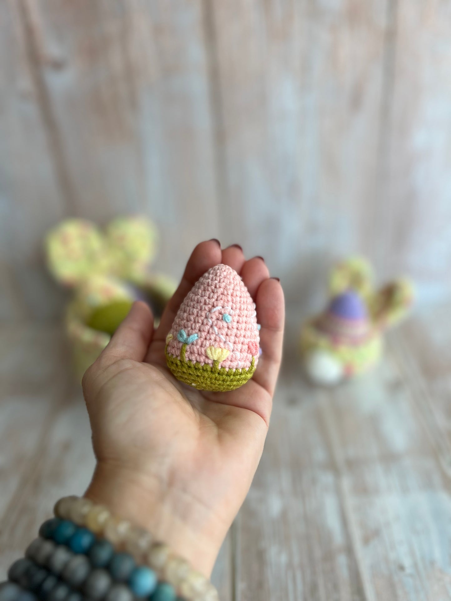 Crocheted Easter Eggs, Eggs With Flower Embroidery, Handmade Easter Decoration, Unique Easter Decor, Readymade