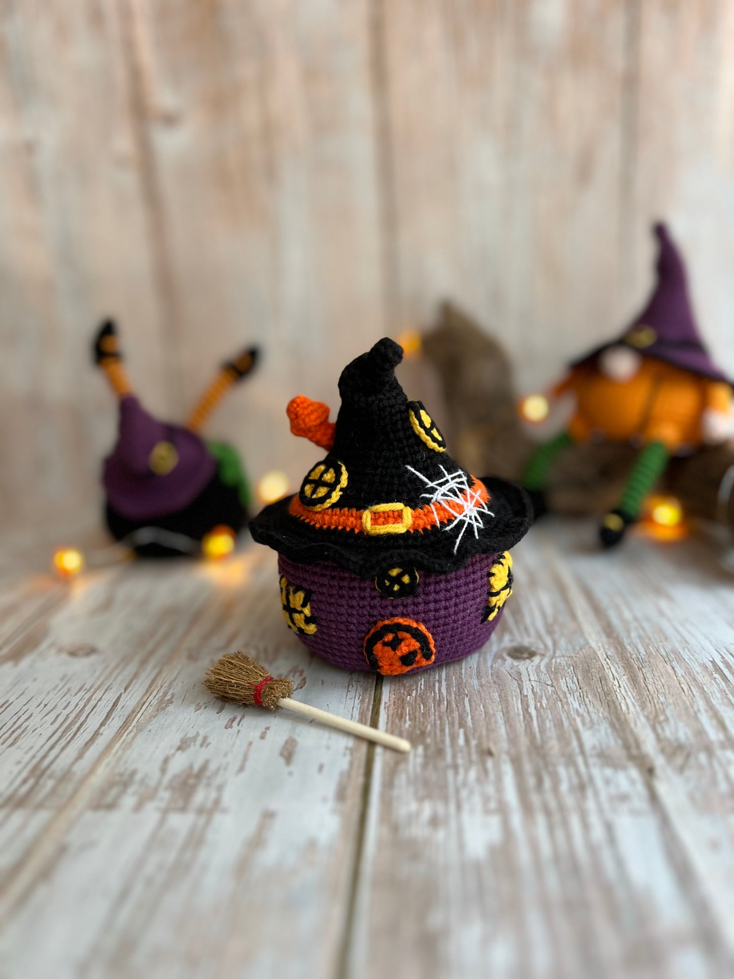 Handmade Witchy House, Halloween Decor Witchy House, Crocheted Witchy House, Readymade Halloween Decor, Unique Hand Crafted