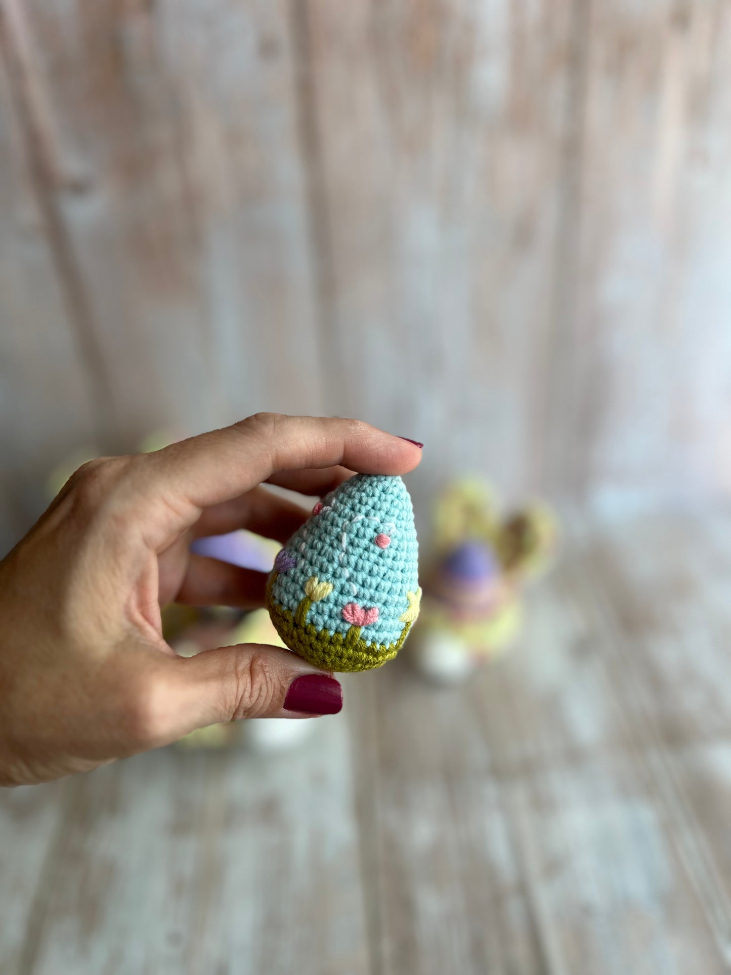 Crocheted Easter Eggs, Eggs With Flower Embroidery, Handmade Easter Decoration, Unique Easter Decor, Readymade