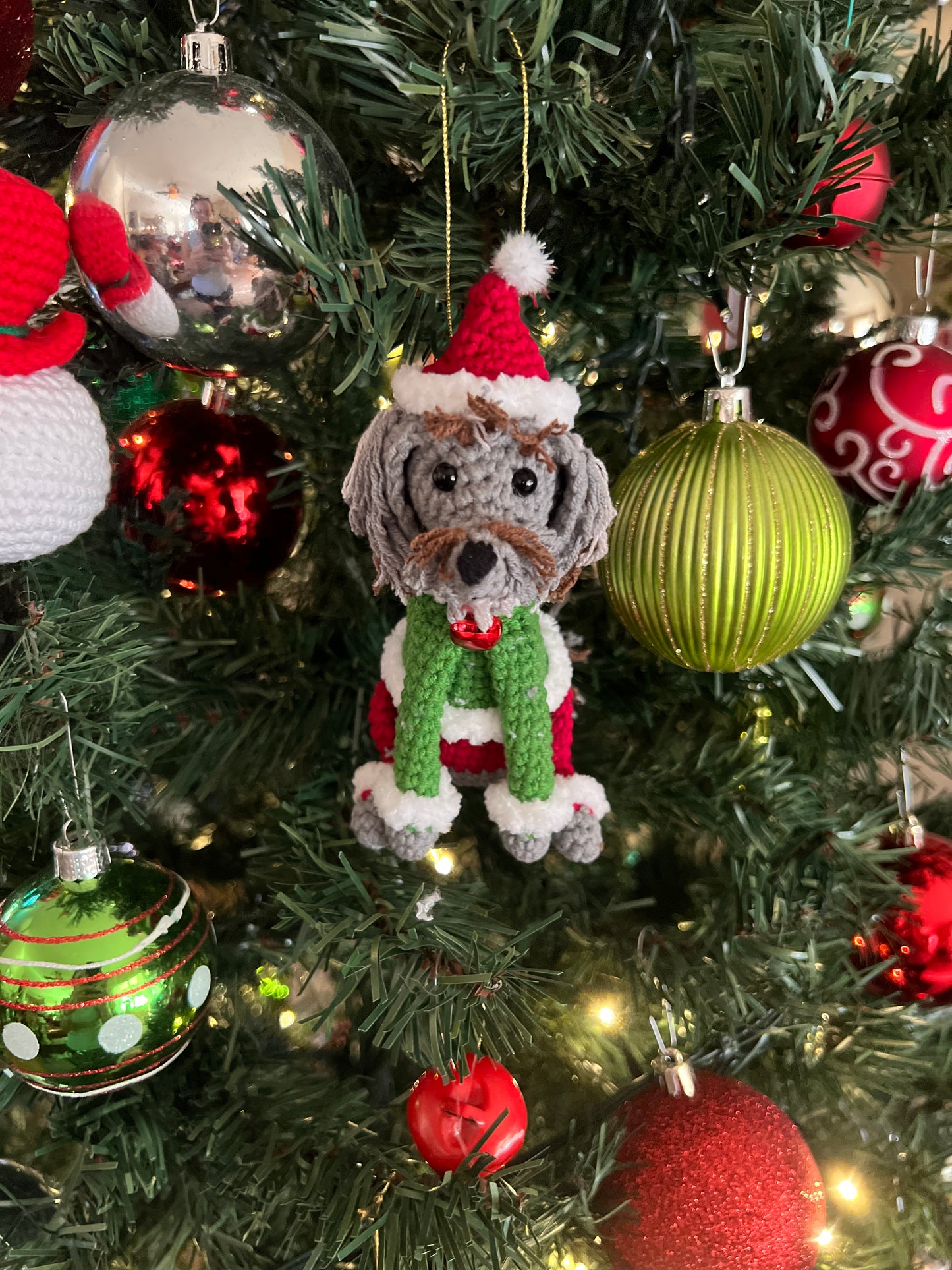 Custom Designed Poodle, Labradoodle, Schnauzer Christmas Ornaments