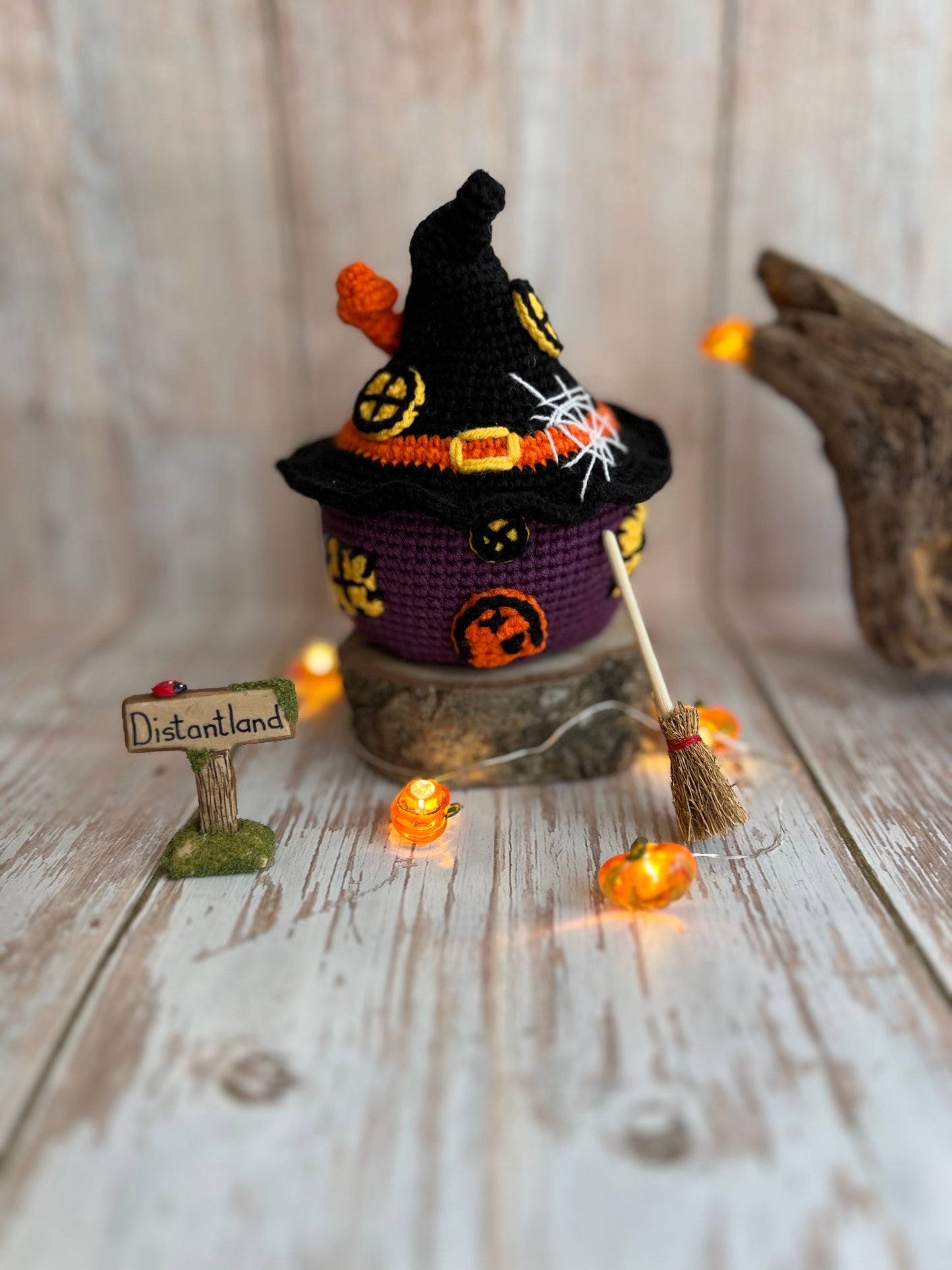 Handmade Witchy House, Halloween Decor Witchy House, Crocheted Witchy House, Readymade Halloween Decor, Unique Hand Crafted