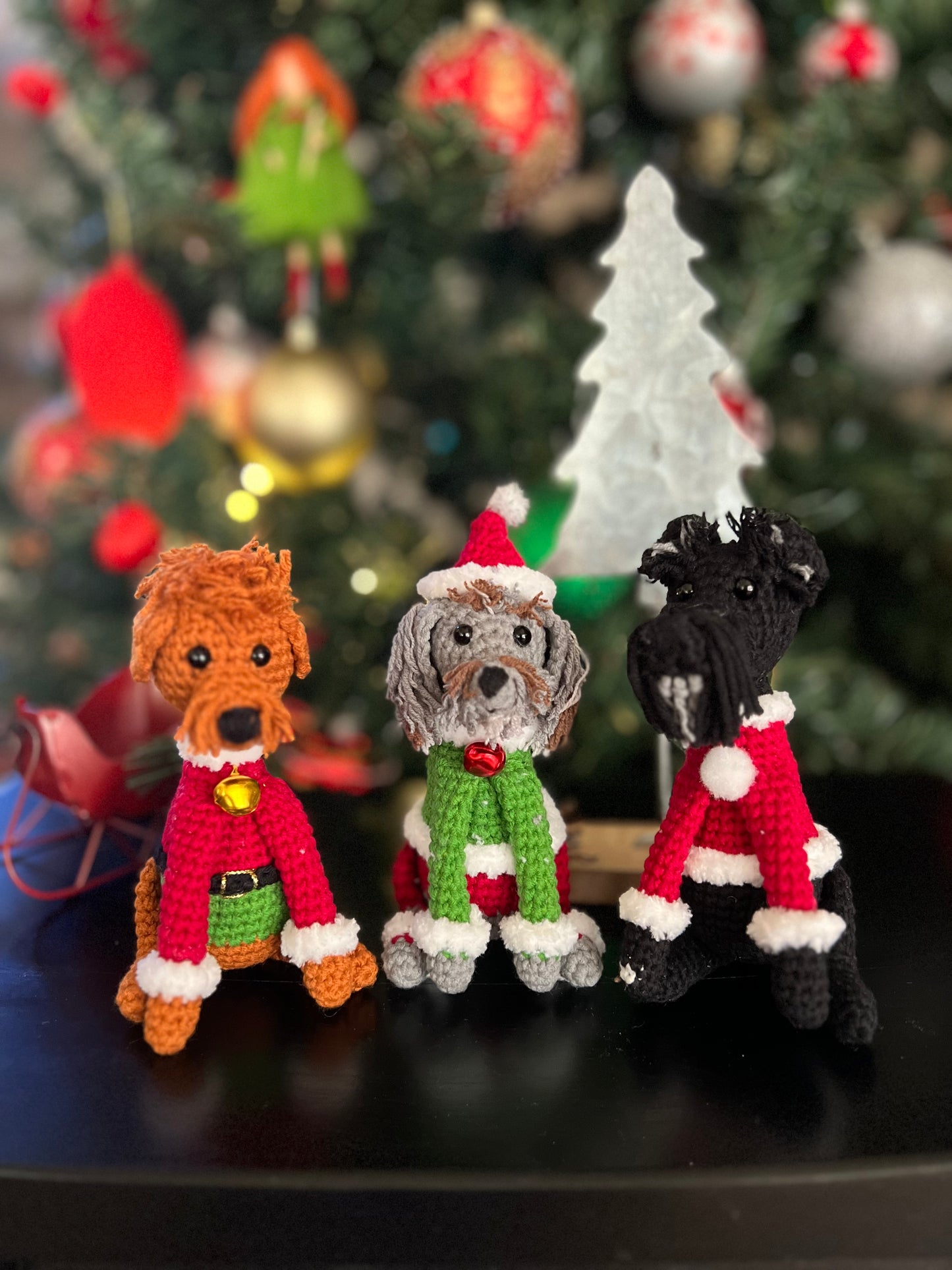 Custom Designed Poodle, Labradoodle, Schnauzer Christmas Ornaments