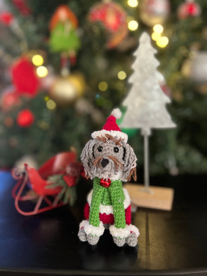 Custom Designed Poodle, Labradoodle, Schnauzer Christmas Ornaments