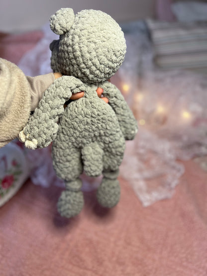 Crochet Hippo Snuggler, Handmade Hippo Lovey, Hand Crafted Snuggler, Handmade Toys, Custom Baby Gifts, Artisanal Baby Shower Presents,  Unique Nursery Decor