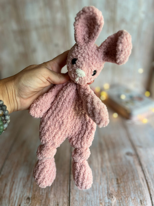 Bunny Lovey, Bunny Snuggler, Handmade Bunny Lovey, Readymade, Handcrafted Snuggler, Crocheted Bunny, Baby Shower Gift, Nursery De cor