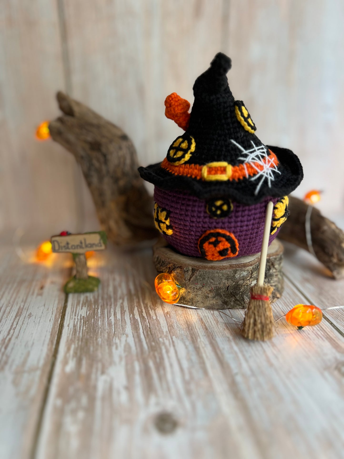 Handmade Witchy House, Halloween Decor Witchy House, Crocheted Witchy House, Readymade Halloween Decor, Unique Hand Crafted