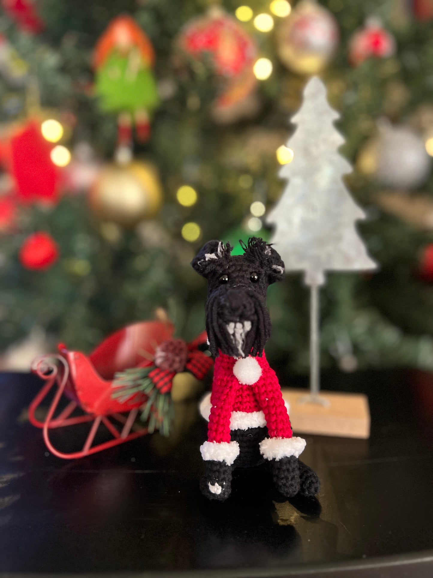 Custom Designed Poodle, Labradoodle, Schnauzer Christmas Ornaments