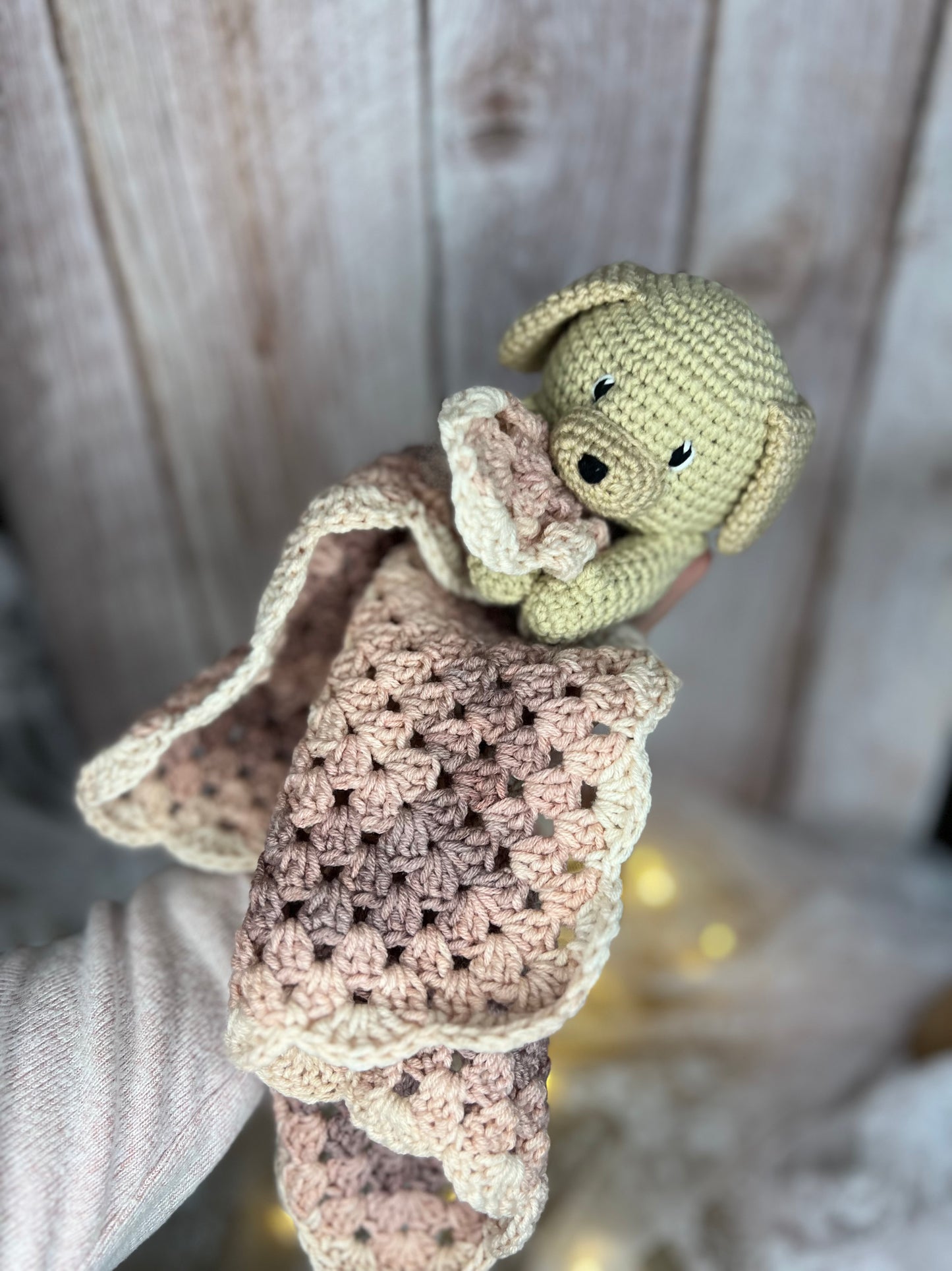 Puppy Lovey Blanket, Handmade Puppy Lovey, Readymade, Handcrafted Snuggler, Handmade Toys, Custom Baby Gifts, Artisan Crochet Toys, Artisanal Baby Shower Presents